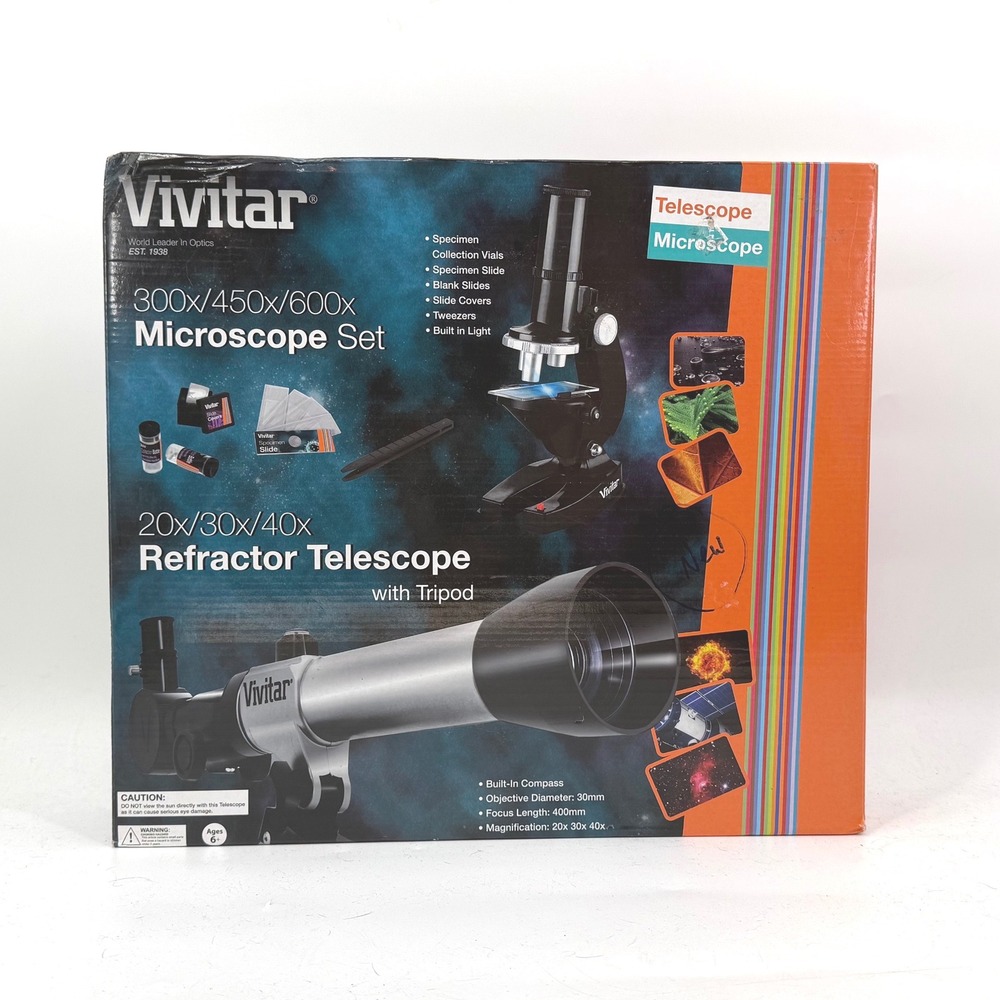 Vivitar 300x/450x/600x Microscope and 20x/30x/40x Telescope Set NEW‎